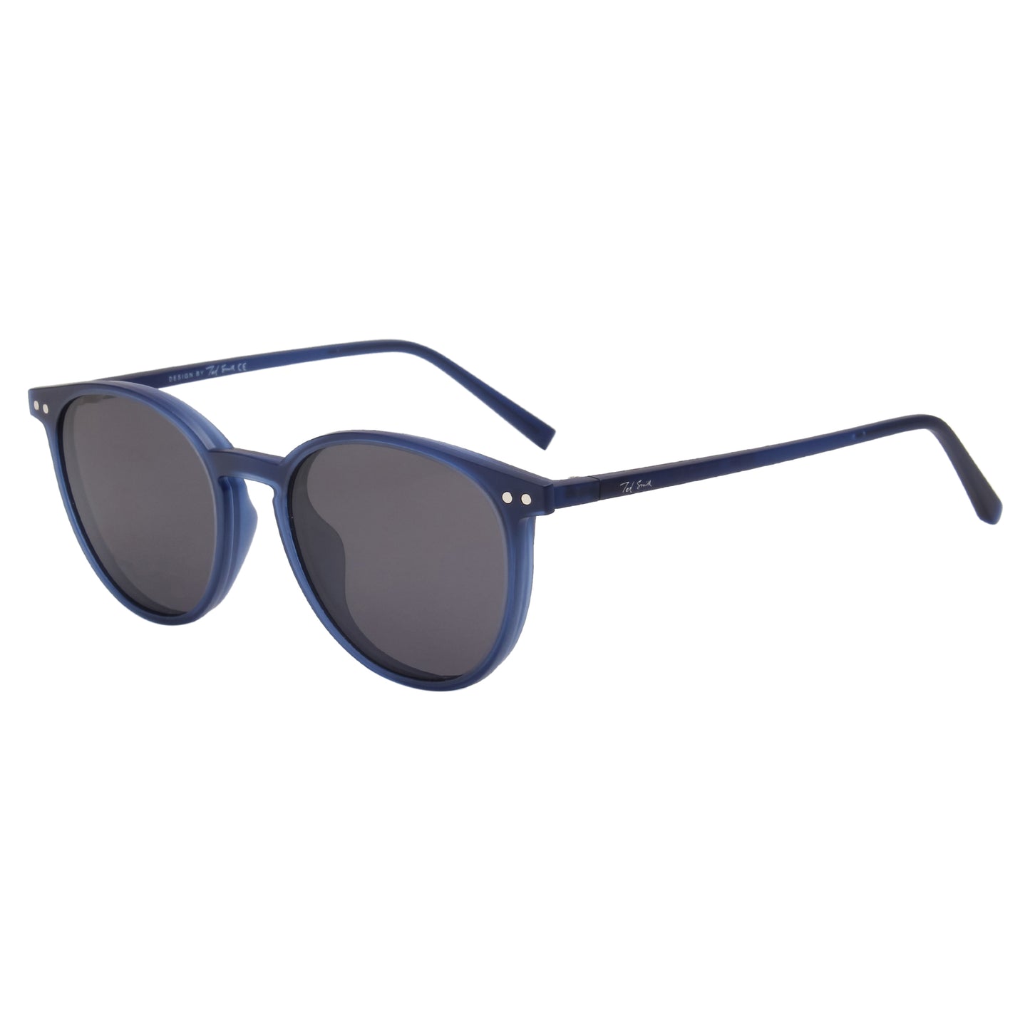 BRET UNISEX ROUND TR90 CLIPON SUNGLASSES WITH POLARIZED LENS BY TED SMITH (IN 4 COLORS)