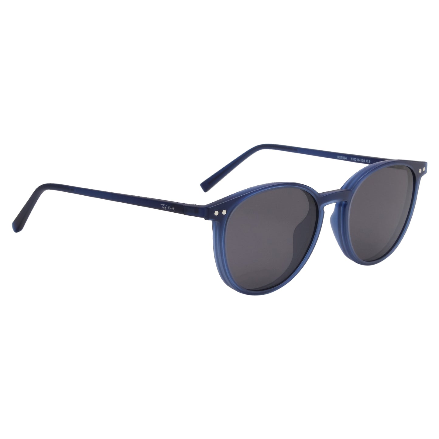 BRET UNISEX ROUND TR90 CLIPON SUNGLASSES WITH POLARIZED LENS BY TED SMITH (IN 4 COLORS)