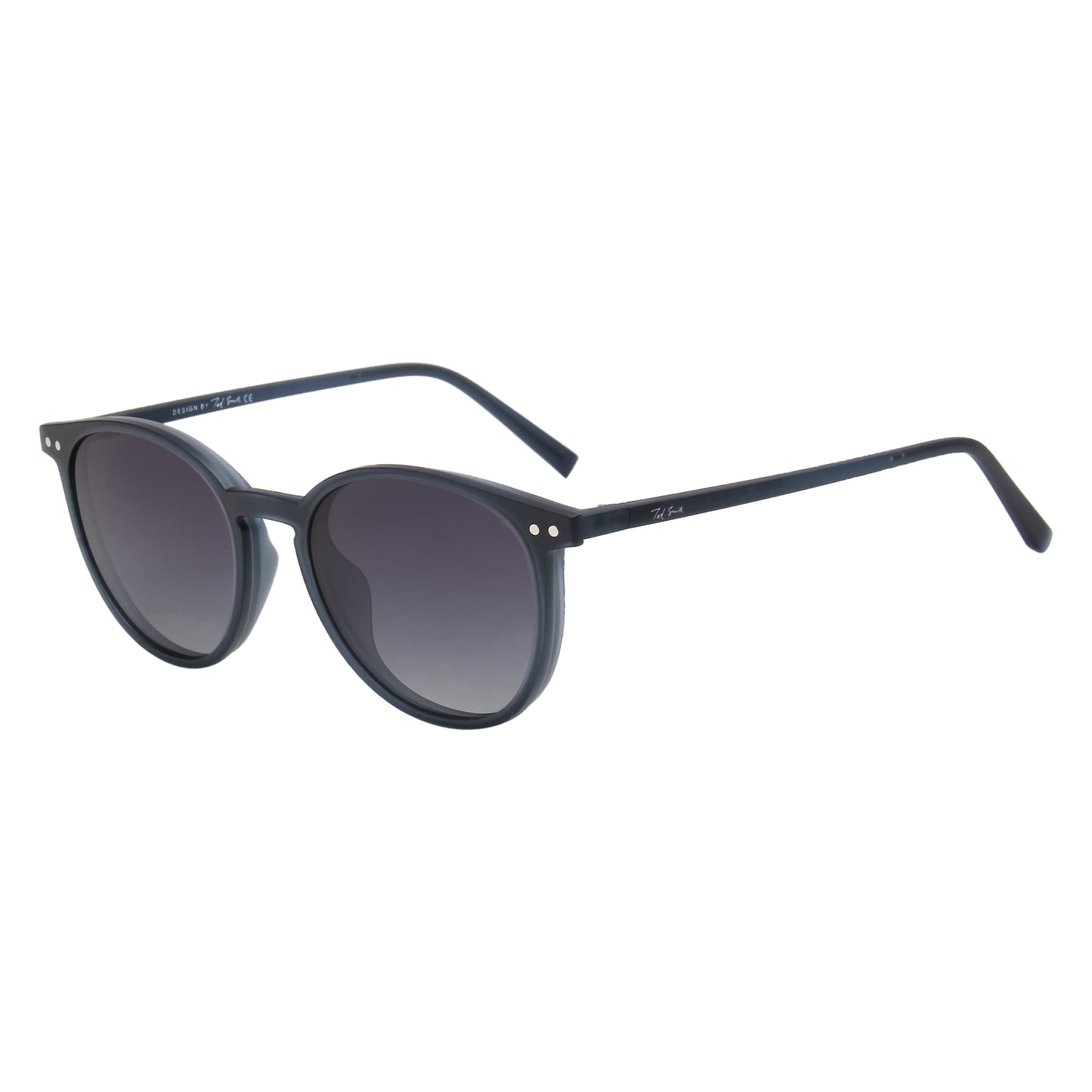 BRET UNISEX ROUND TR90 CLIPON SUNGLASSES WITH POLARIZED LENS BY TED SMITH (IN 4 COLORS)