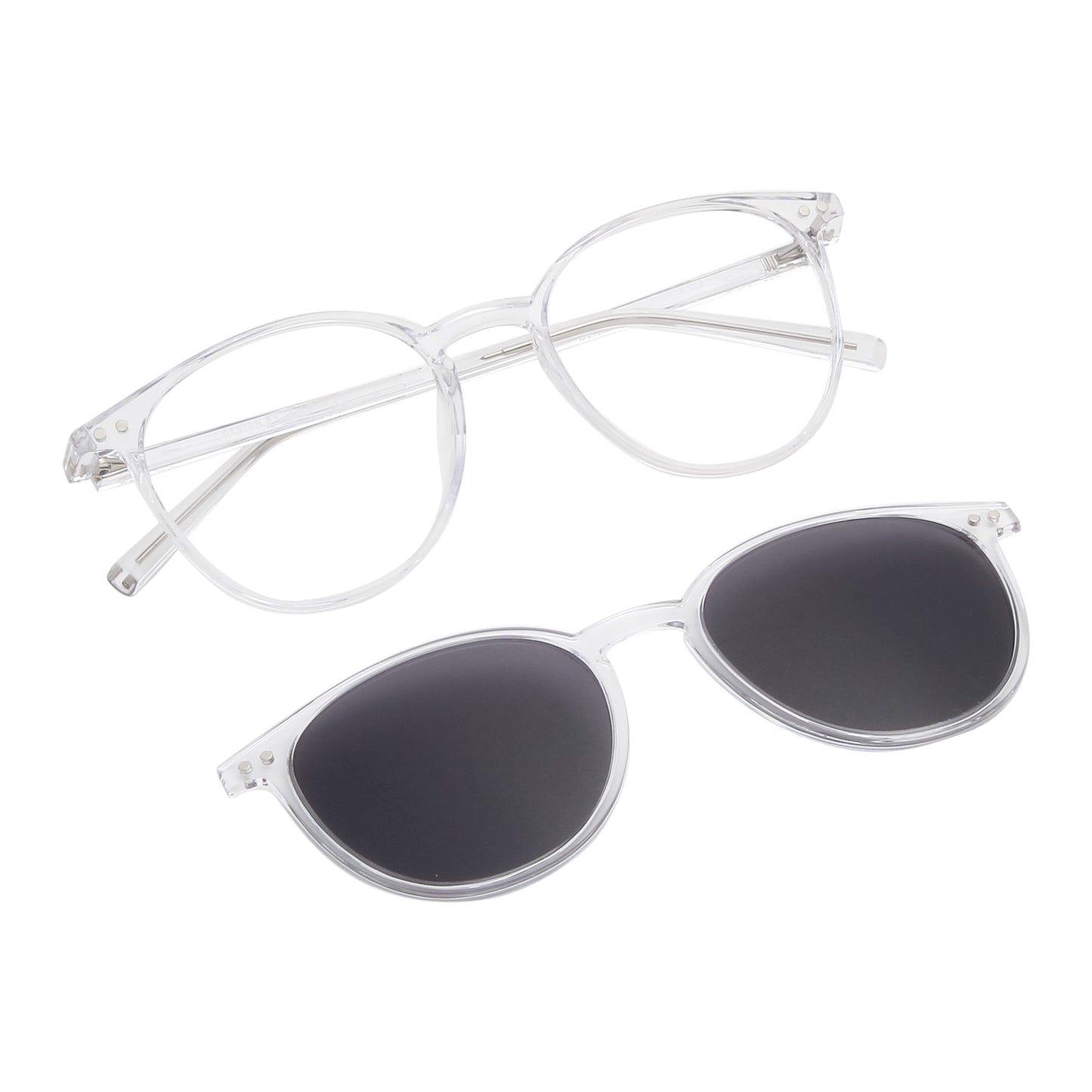 BRET UNISEX ROUND TR90 CLIPON SUNGLASSES WITH POLARIZED LENS BY TED SMITH (IN 4 COLORS)