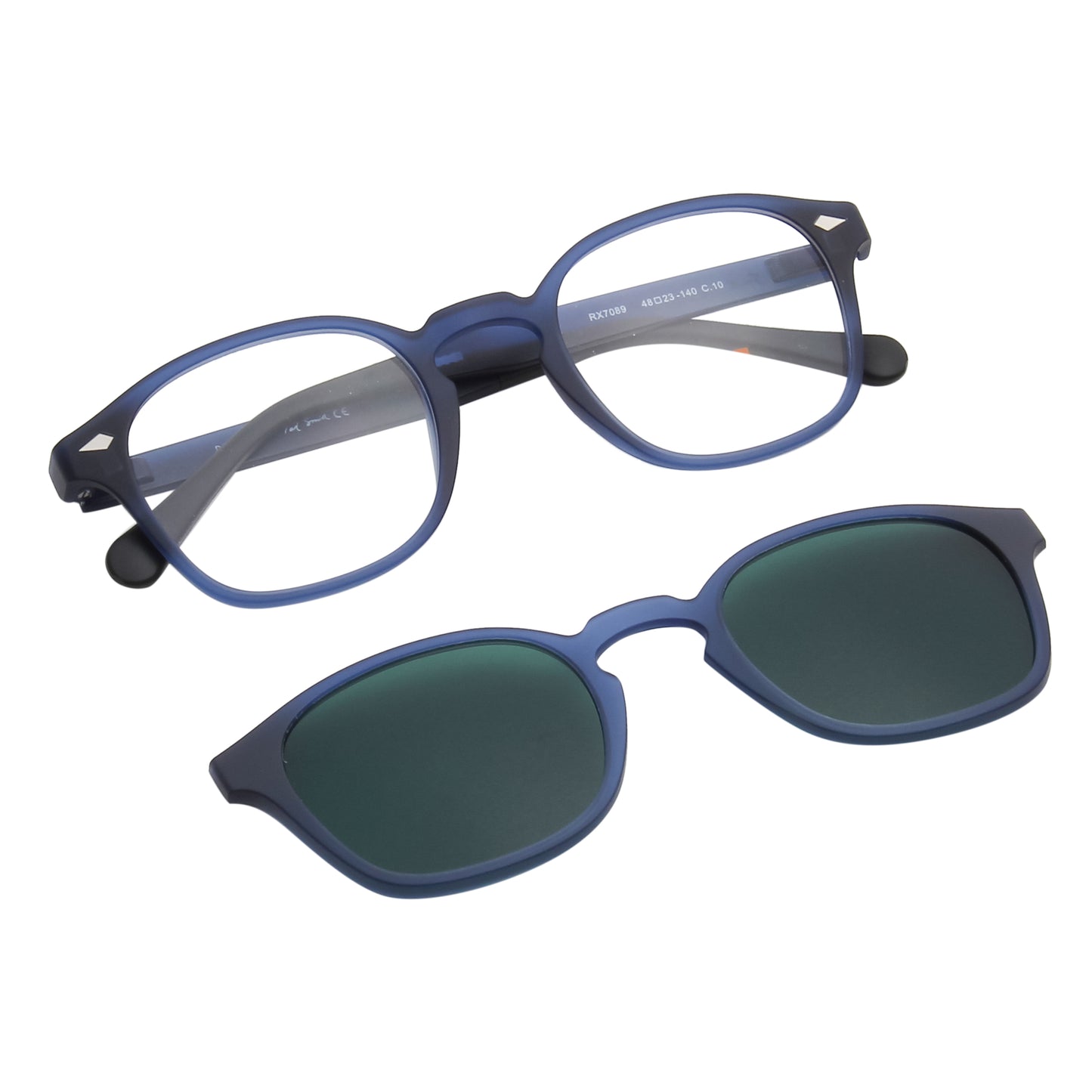 FALCO UNISEX SQUARE TR90 CLIPON SUNGLASSES WITH POLARIZED LENS BY TED SMITH (IN 4 COLORS)