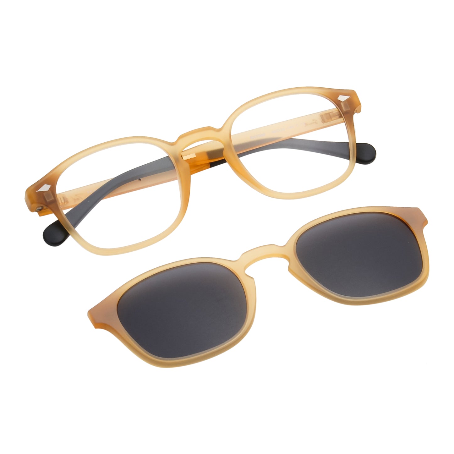 FALCO UNISEX SQUARE TR90 CLIPON SUNGLASSES WITH POLARIZED LENS BY TED SMITH (IN 4 COLORS)