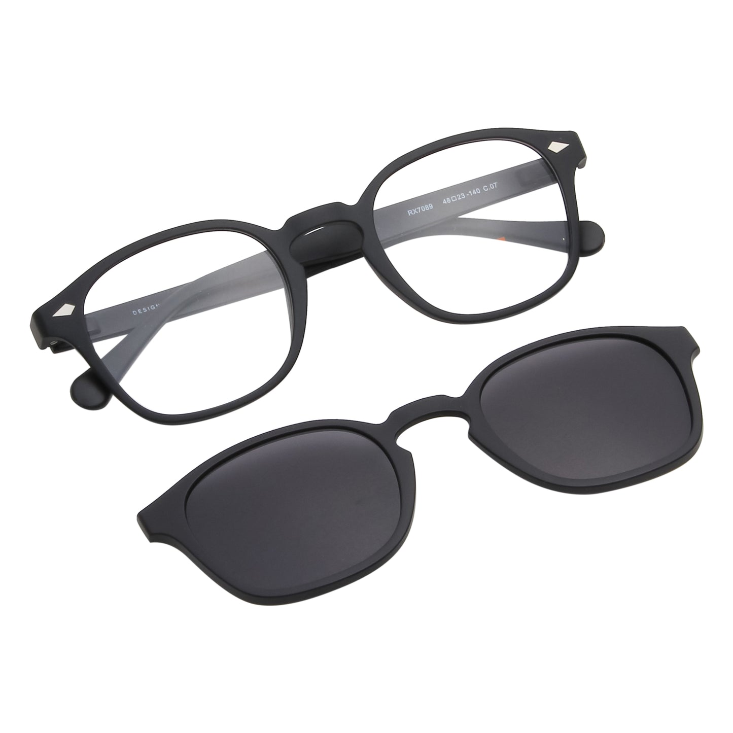 FALCO UNISEX SQUARE TR90 CLIPON SUNGLASSES WITH POLARIZED LENS BY TED SMITH (IN 4 COLORS)