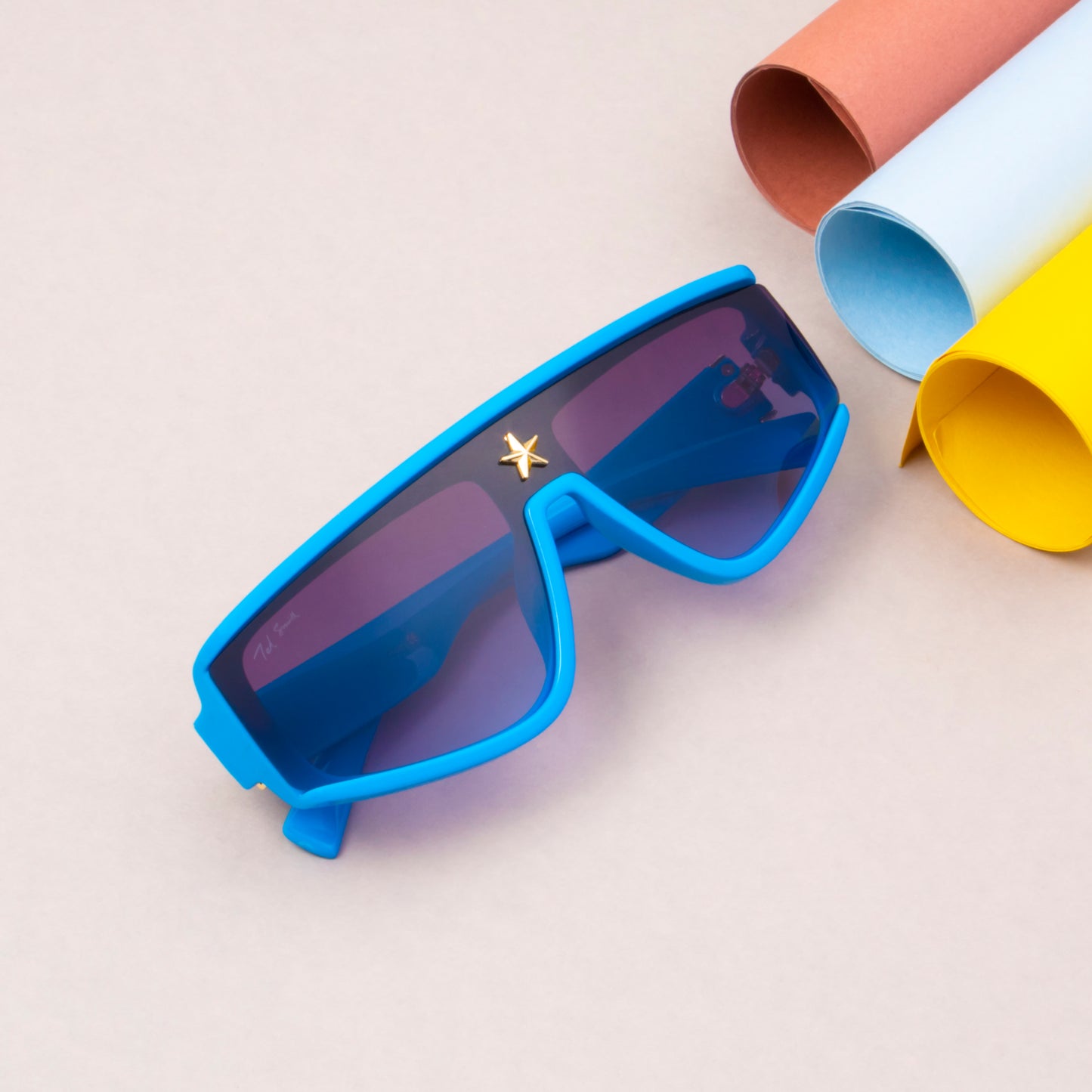 MILLIONAIRE BLUE SHIELD SUNGLASSES | BLACK LENS |
