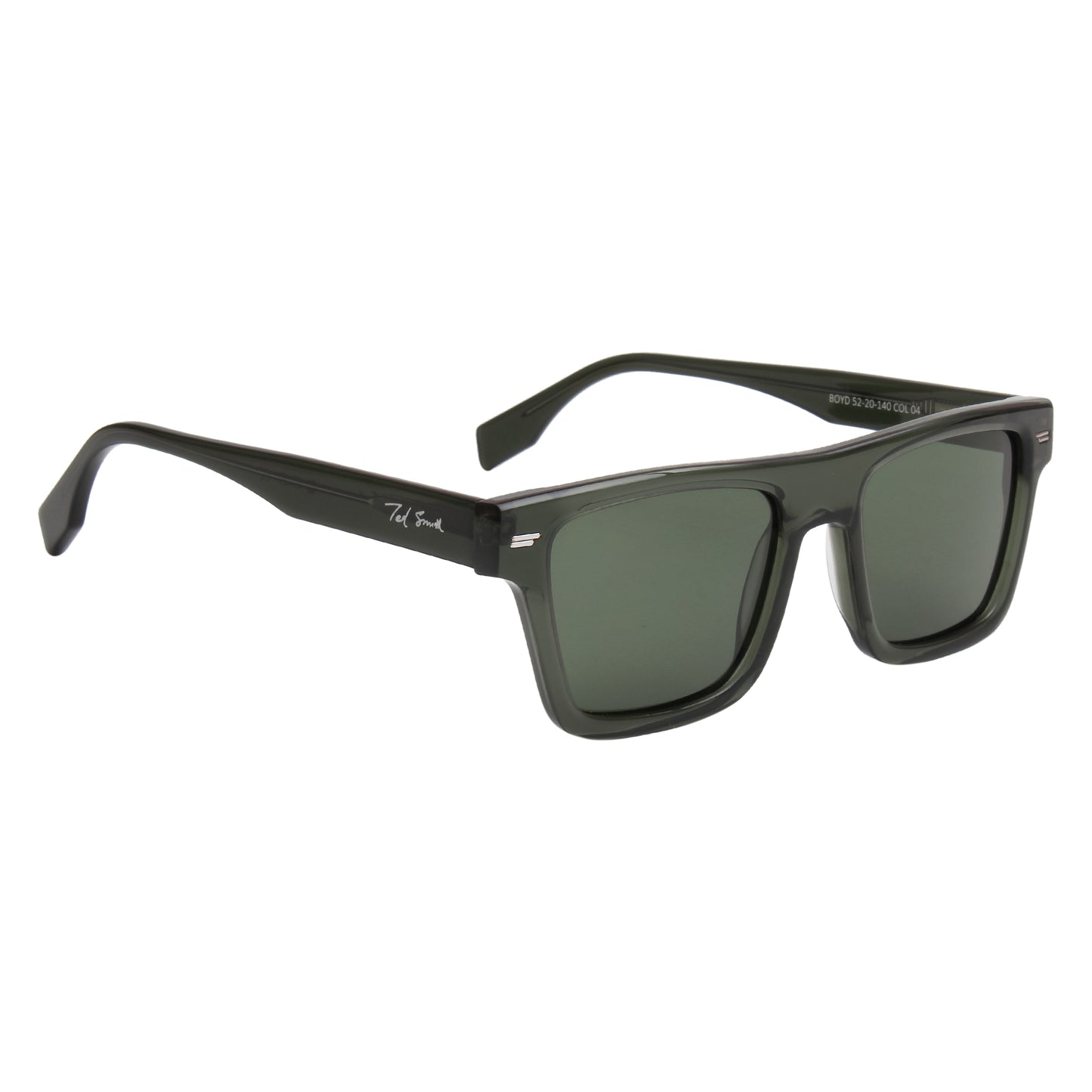 SUN-BOYD UNISEX SQUARE ACETATE SUNGLASSES WITH POLARIZED LENS BY TED SMITH (IN 6 COLORS)