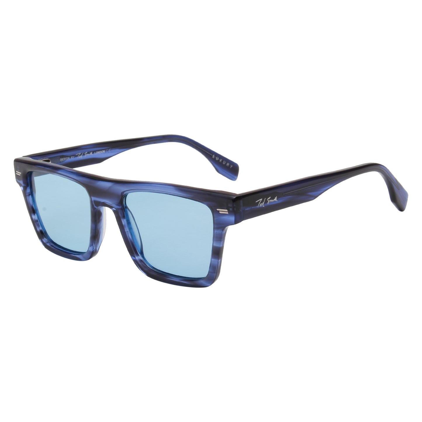 SUN-BOYD UNISEX SQUARE ACETATE SUNGLASSES WITH POLARIZED LENS BY TED SMITH (IN 6 COLORS)