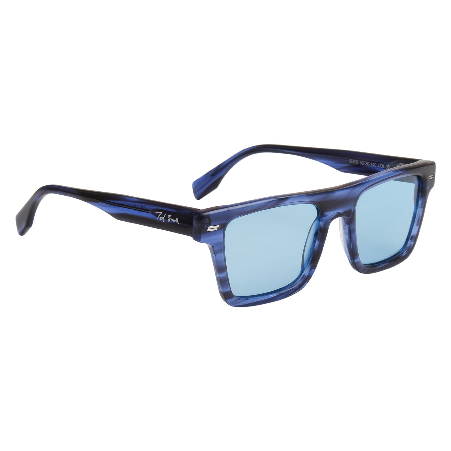 SUN-BOYD UNISEX SQUARE ACETATE SUNGLASSES WITH POLARIZED LENS BY TED SMITH (IN 6 COLORS)
