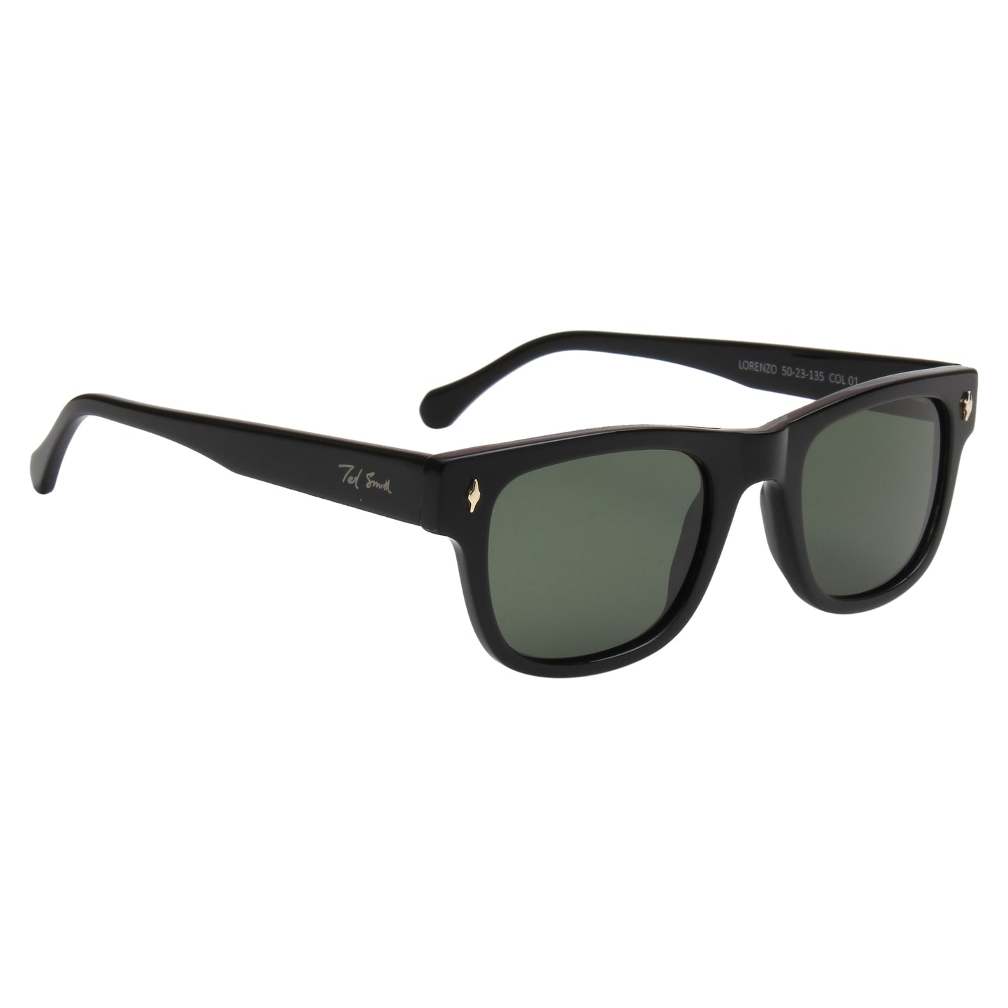 SUN-LORENZO UNISEX WAYFARER ACETATE SUNGLASSES WITH POLARIZED LENS BY TED SMITH (IN 4 COLORS)