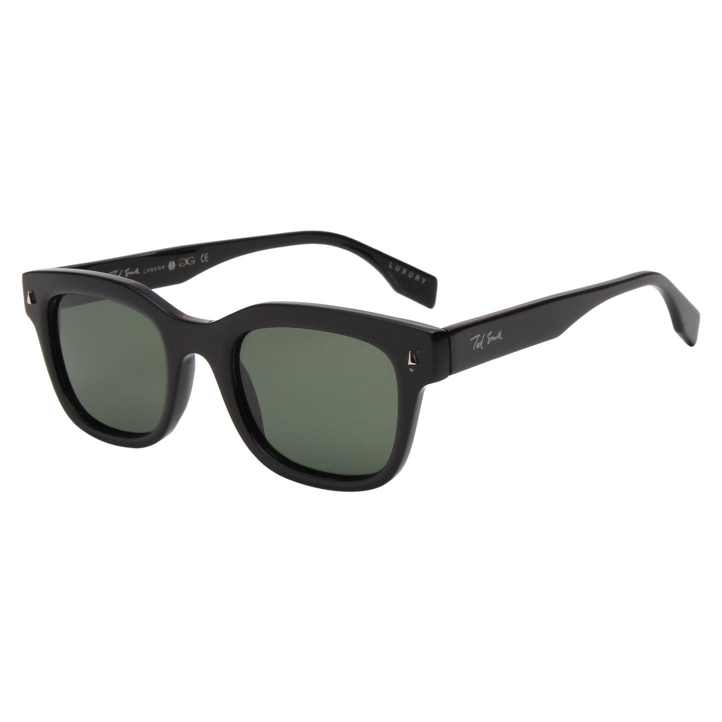 SUN-DAWSON UNISEX WAYFARER ACETATE SUNGLASSES WITH POLARIZED LENS BY TED SMITH (IN 3 COLORS)