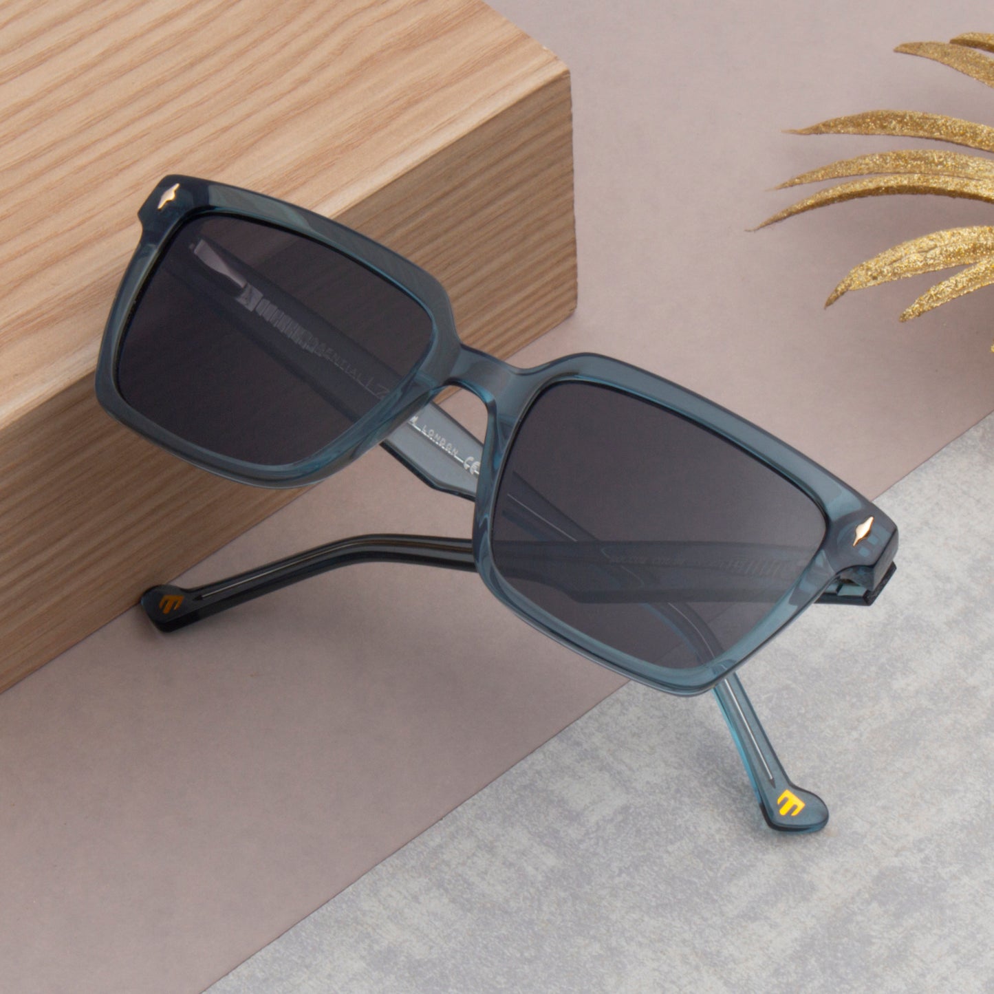 SUN-ROCCO2 UNISEX SQUARE ACETATE SUNGLASSES WITH POLARIZED LENS BY TED SMITH (IN 5 COLORS)