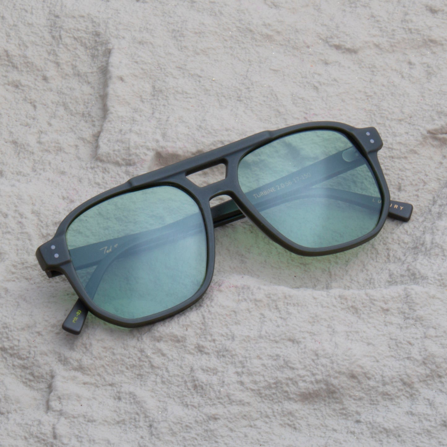SUN-TURBINE 2.0 UNISEX AVIATOR ACETATE SUNGLASSES WITH POLARIZED LENS BY TED SMITH (IN 4 COLORS)