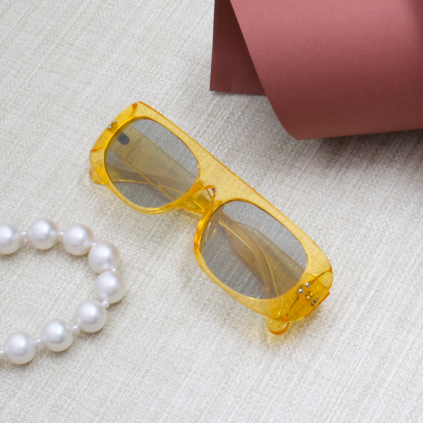 LYON YELLOW POLARISED SUNGLASSES | CHUNKY SUNGLASSES BY TED SMITH