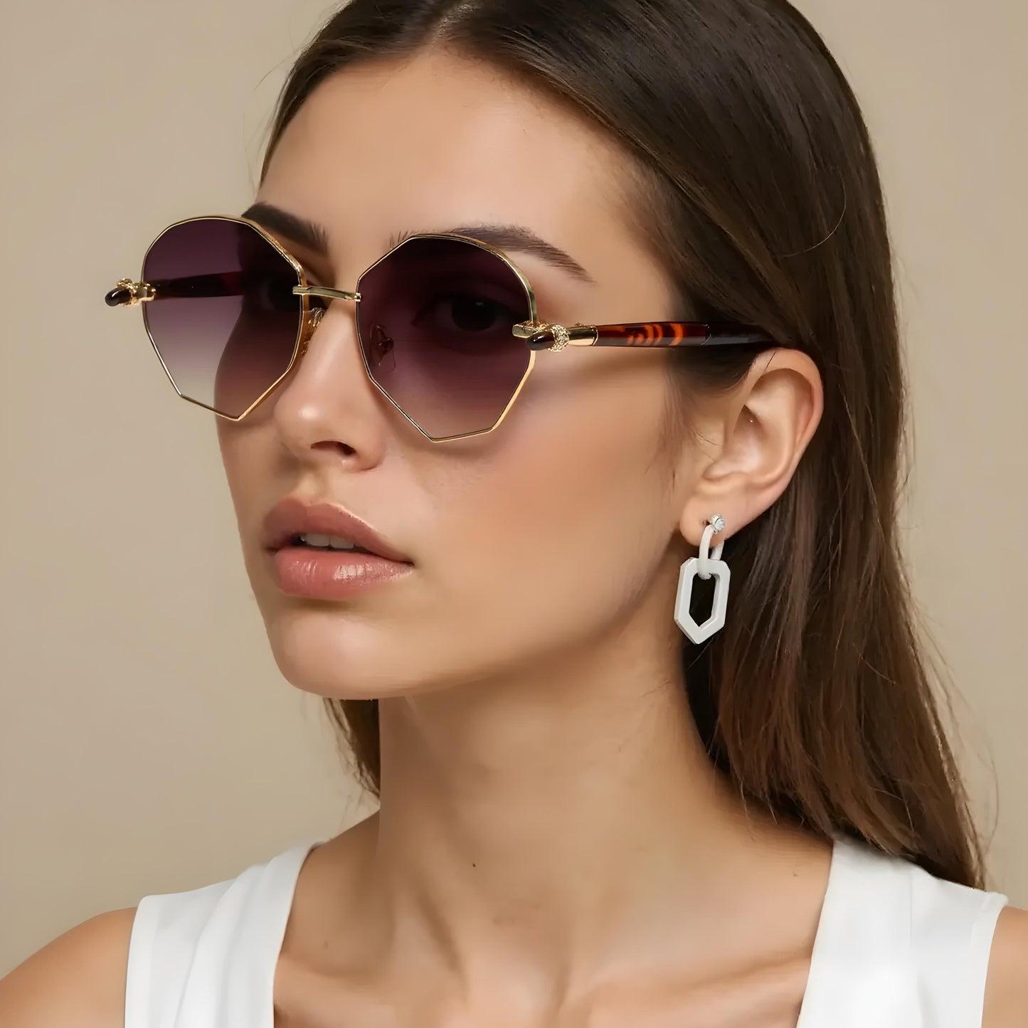 MELANIE UNISEX OVAL METAL SUNGLASSES BY TED SMITH (IN 4 COLORS)