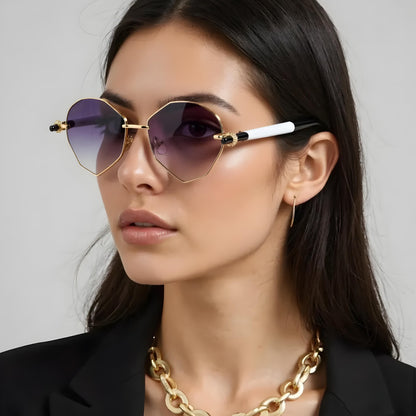 MELANIE UNISEX OVAL METAL SUNGLASSES BY TED SMITH (IN 4 COLORS)
