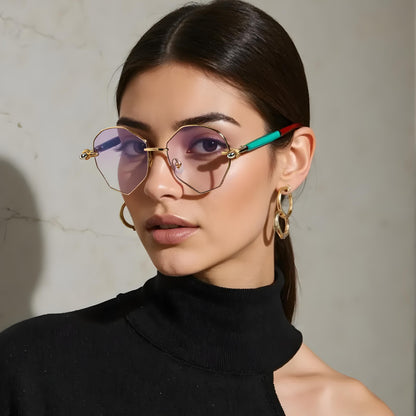 MELANIE UNISEX OVAL METAL SUNGLASSES BY TED SMITH (IN 4 COLORS)