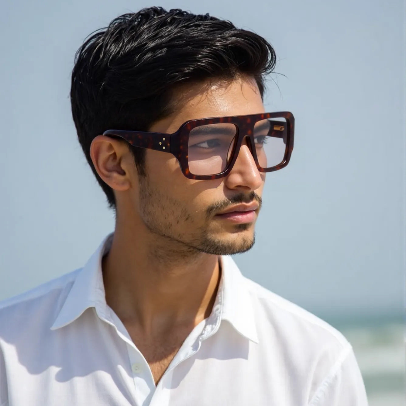 SUN-ARDEN UNISEX AVIATOR ACETATE SUNGLASSES WITH POLARIZED LENS BY TED SMITH (IN 5 COLORS)