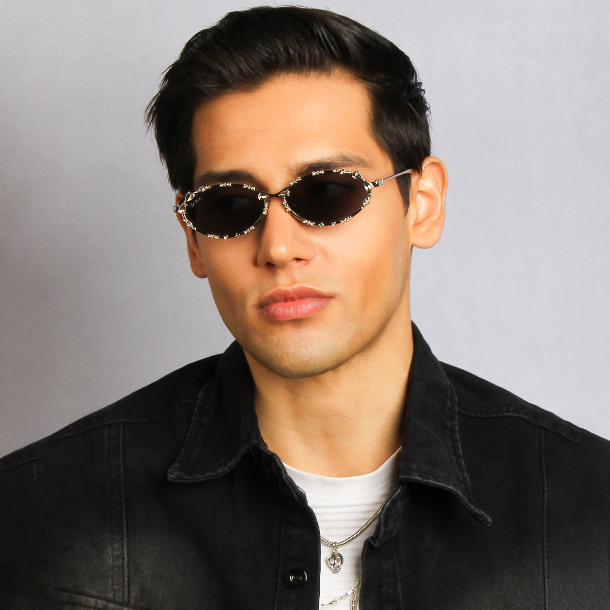 SYNTH | OVAL FULL RIM METAL SUNGLASSES (IN 4 COLOURS)