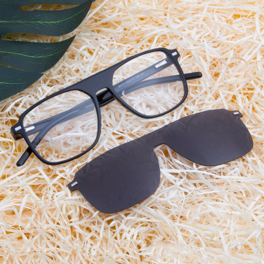 DALES UNISEX AVIATOR ACETATE CLIPON SUNGLASSES WITH POLARIZED LENS BY TED SMITH (IN 4 COLORS)