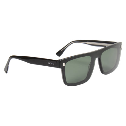 CLP-JADEN UNISEX SQUARE ACETATE CLIPON SUNGLASSES WITH POLARIZED LENS BY TED SMITH (IN 4 COLORS)