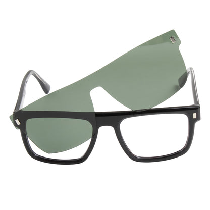 CLP-JADEN UNISEX SQUARE ACETATE CLIPON SUNGLASSES WITH POLARIZED LENS BY TED SMITH (IN 4 COLORS)