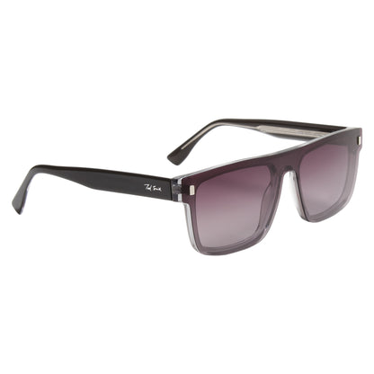 CLP-JADEN UNISEX SQUARE ACETATE CLIPON SUNGLASSES WITH POLARIZED LENS BY TED SMITH (IN 4 COLORS)