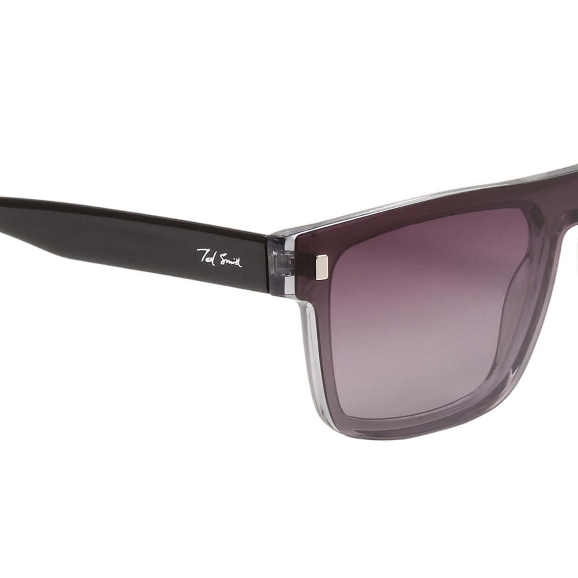 CLP-JADEN UNISEX SQUARE ACETATE CLIPON SUNGLASSES WITH POLARIZED LENS BY TED SMITH (IN 4 COLORS)