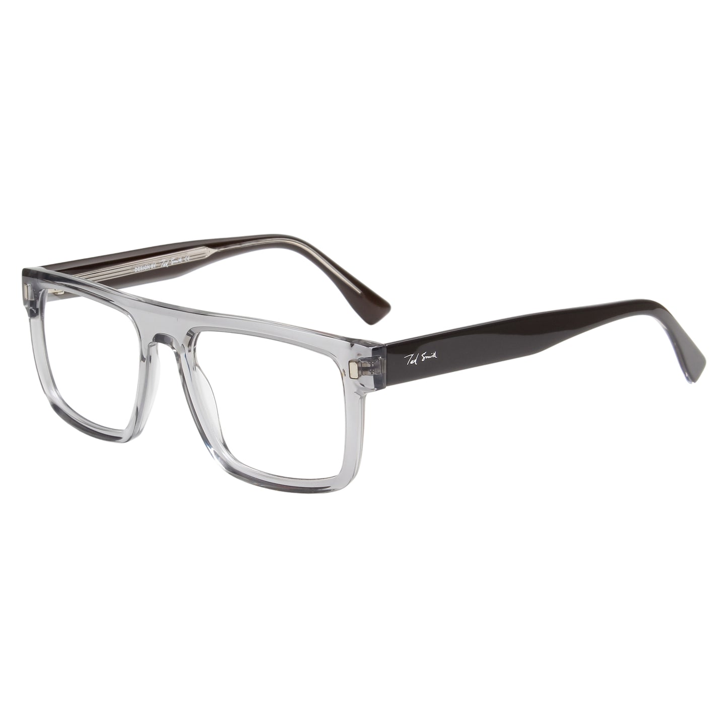 CLP-JADEN UNISEX SQUARE ACETATE CLIPON SUNGLASSES WITH POLARIZED LENS BY TED SMITH (IN 4 COLORS)