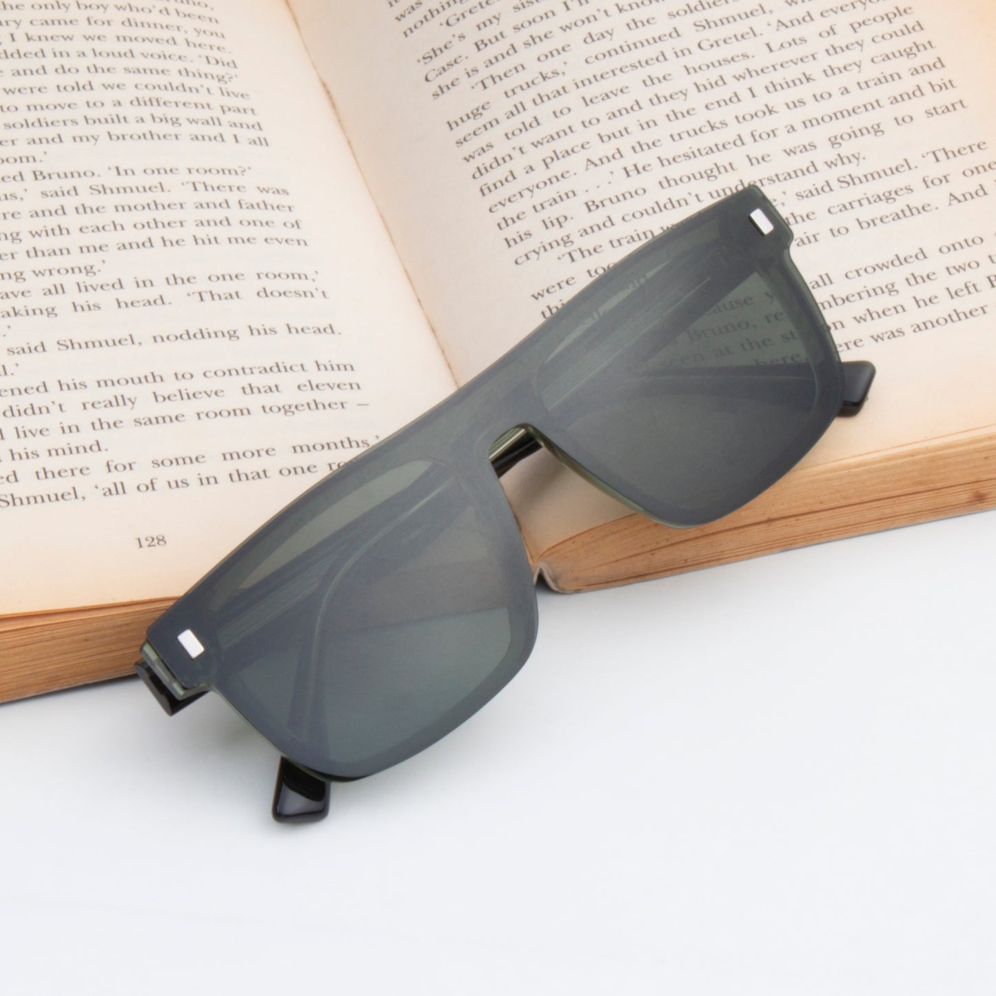 CLP-JADEN UNISEX SQUARE ACETATE CLIPON SUNGLASSES WITH POLARIZED LENS BY TED SMITH (IN 4 COLORS)