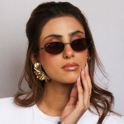 BLUNT | OVAL FULL RIM METAL SUNGLASSES (IN 4 COLOURS)