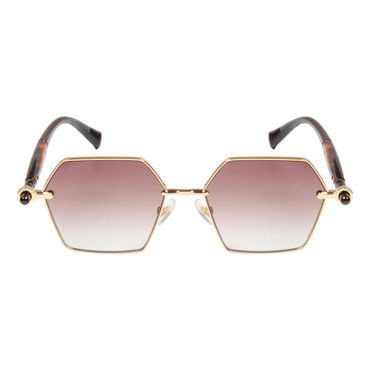 ADIE UNISEX HEXAGON METAL SUNGLASSES BY TED SMITH (IN 4 COLORS)