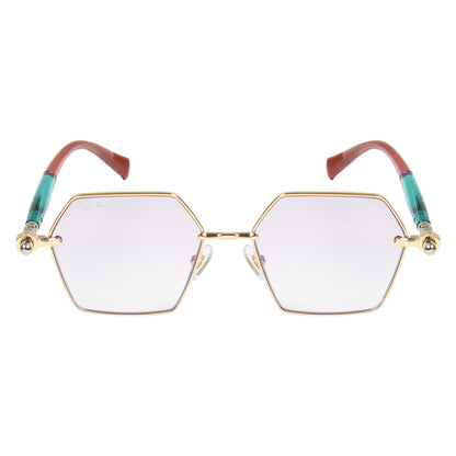 ADIE UNISEX HEXAGON METAL SUNGLASSES BY TED SMITH (IN 4 COLORS)