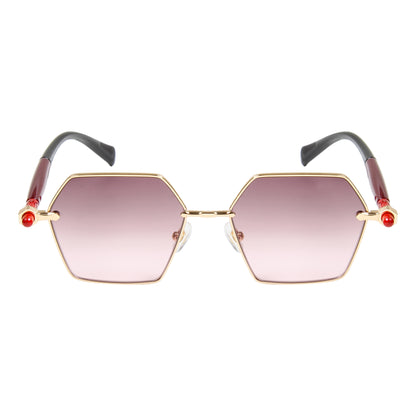 ADIE UNISEX HEXAGON METAL SUNGLASSES BY TED SMITH (IN 4 COLORS)