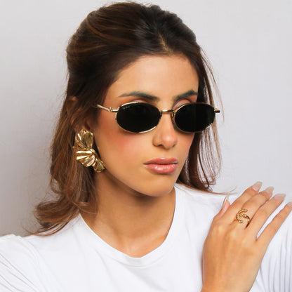 NOVA | OVAL FULL RIM METAL SUNGLASSES (IN 6 COLOURS)