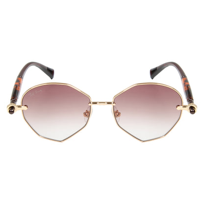 MELANIE UNISEX OVAL METAL SUNGLASSES BY TED SMITH (IN 4 COLORS)
