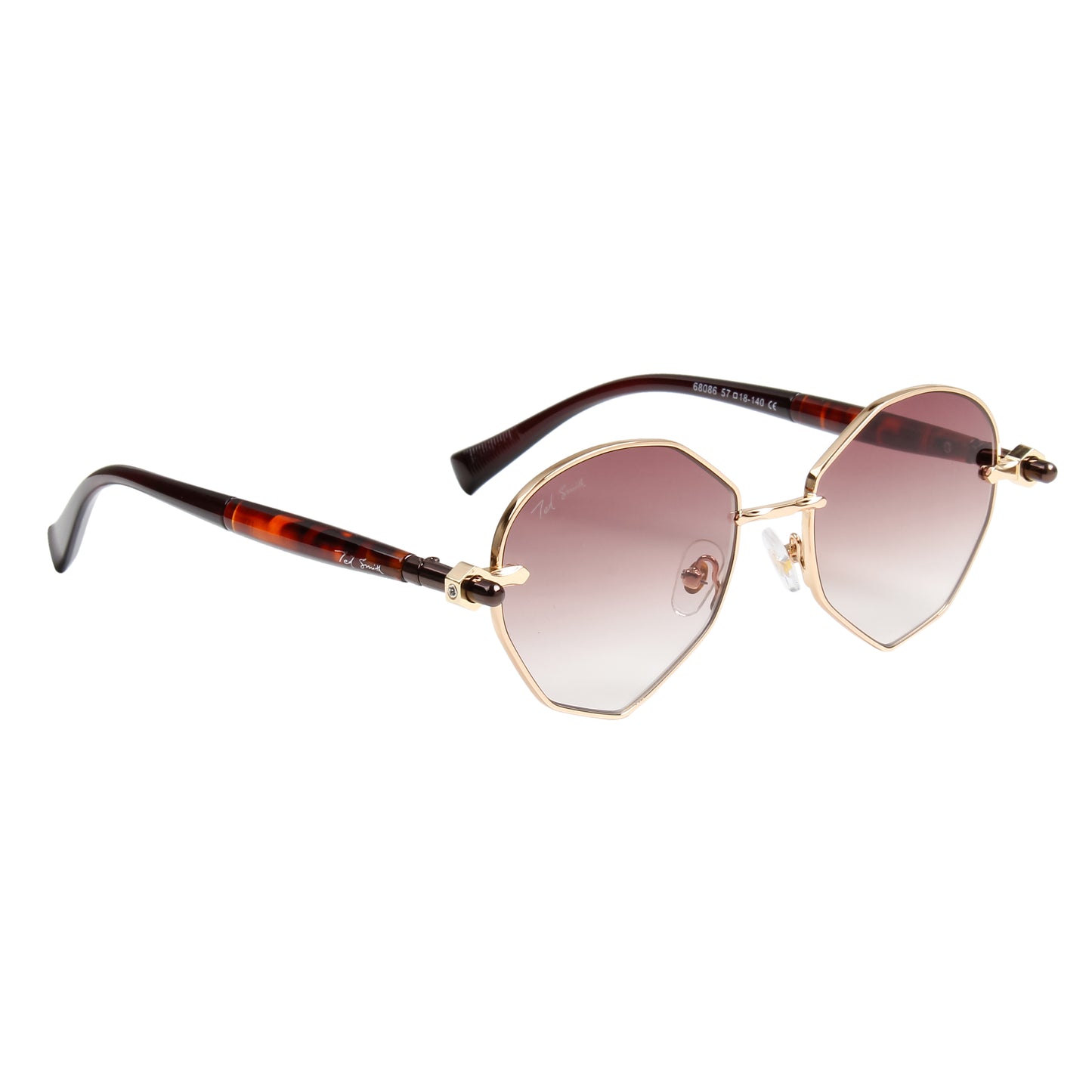 MELANIE UNISEX OVAL METAL SUNGLASSES BY TED SMITH (IN 4 COLORS)