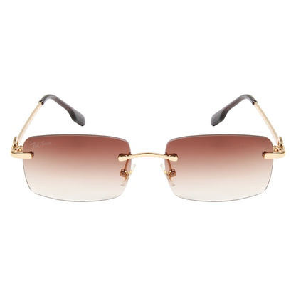 SOLITAIRE 3 UNISEX RECTANGLE METAL SUNGLASSES BY TED SMITH (IN 2 COLORS)