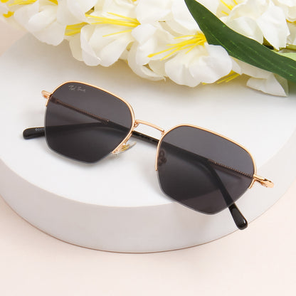 ACHLYS UNISEX SQUARE METAL SUNGLASSES BY TED SMITH (IN 2 COLORS)