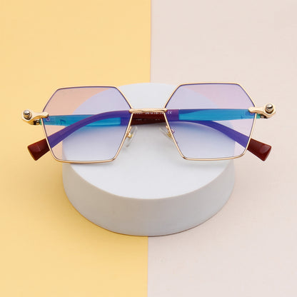 ADIE UNISEX HEXAGON METAL SUNGLASSES BY TED SMITH (IN 4 COLORS)
