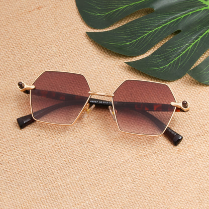 ADIE UNISEX HEXAGON METAL SUNGLASSES BY TED SMITH (IN 4 COLORS)