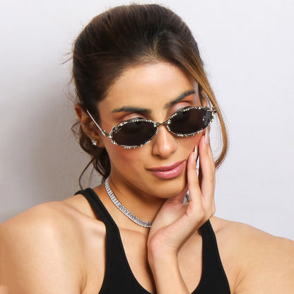 SYNTH | OVAL FULL RIM METAL SUNGLASSES (IN 4 COLOURS)