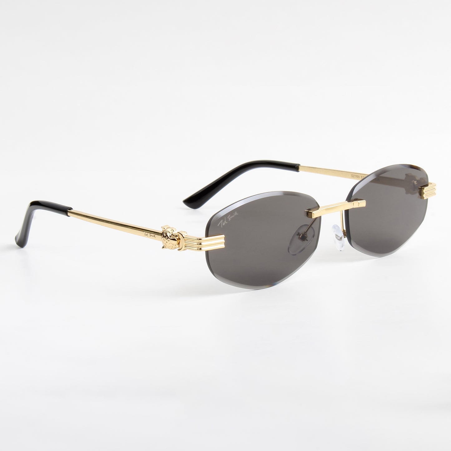 NOIR | DIAMOND CUT RIMLESS OVAL SUNGLASSES IN METAL (IN 3 COLOURS)