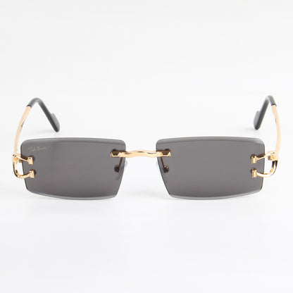 LUCENT | RIMLESS RECTANGLE SUNGLASSES IN METAL (IN 2 COLOURS)