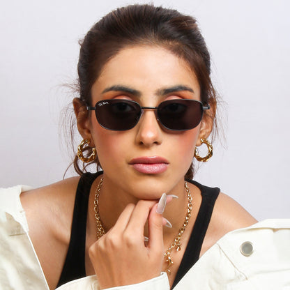 DAKOTA | RECTANGLE FULL RIM METAL SUNGLASSES (IN 4 COLOURS)
