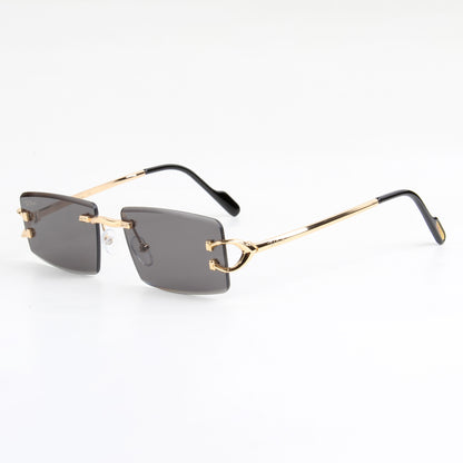 LUCENT | RIMLESS RECTANGLE SUNGLASSES IN METAL (IN 2 COLOURS)