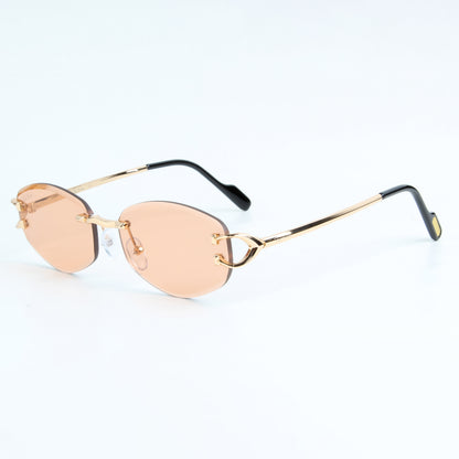 MONACO | RIMLESS OVAL SUNGLASSES IN METAL (IN 3 COLOURS)