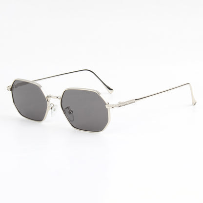 MIATA | FULLRIM HEXAGONAL SUNGLASSES IN METAL ( IN 5 COLOURS)