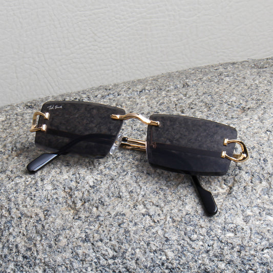 LUCENT | RIMLESS RECTANGLE SUNGLASSES IN METAL (IN 2 COLOURS)