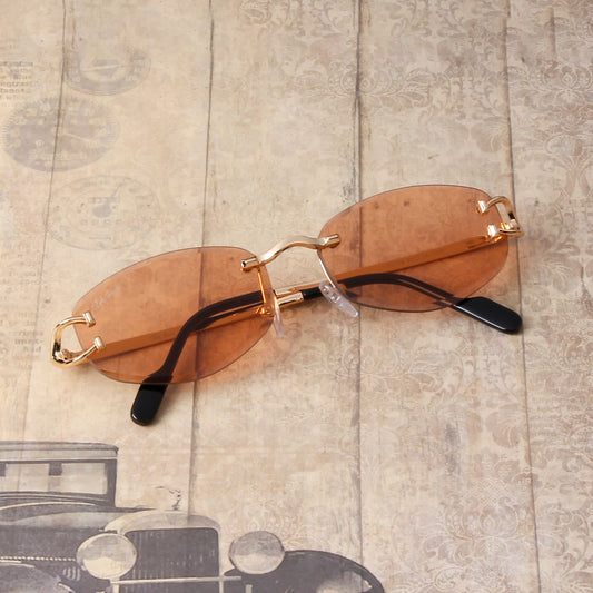 MONACO | RIMLESS OVAL SUNGLASSES IN METAL (IN 3 COLOURS)