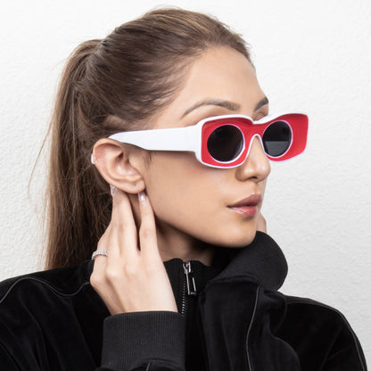 BOLD RECTANGLE RAGE SUNGLASSES (IN 4 COLORS)