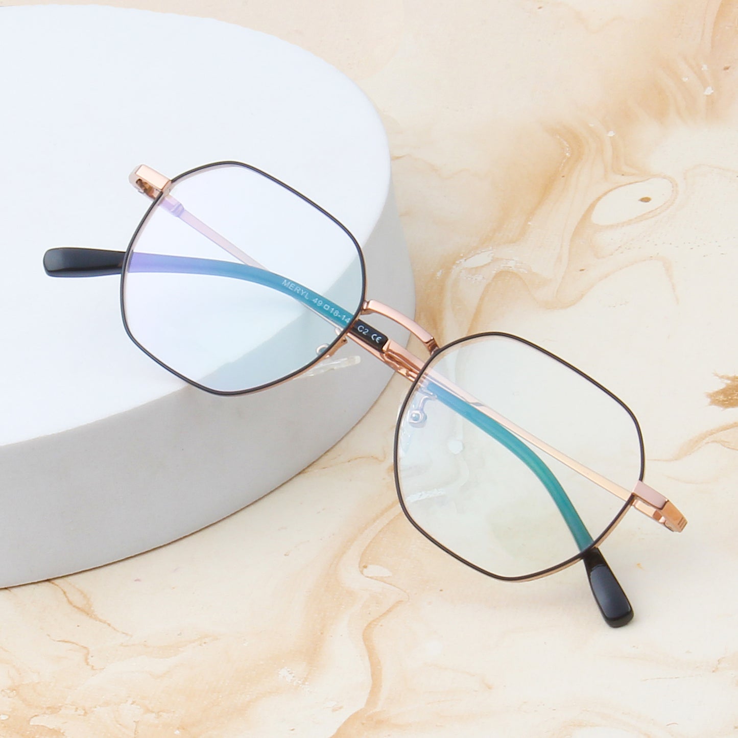 MERYL | UNISEX TITANIUM OCTAGON COMPUTER GLASSES (IN 3 COLORS)